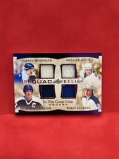 2022-2023 Leaf In The Game Used Quad Relic Maple Leaf Legends /45