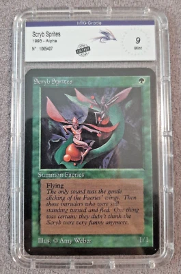 = Scryb Sprites (Alpha Edition) = Grade 9 MINT MTG Magic the Gathering - Image 1 of 2