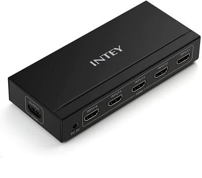 NEW INTEY HDMI Switch Box 5 Port HDMI Switch 5x1 for 3D 4K with Wireless Remote  - Image 1 of 4