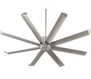 Quorum 72" Proxima Satin Nickel Outdoor Wet Rated Ceiling Fan - Picture 1 of 3