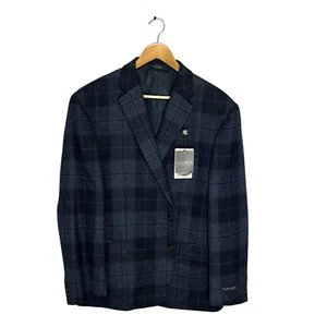 Lauren Ralph Lauren Lexington Plaid Wool Blazer Blue Size 48R NWT - Picture 1 of 6
