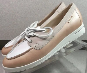 JOHANE LMSP60 WOMEN SHOE 7 M (EURO 4.5) PALE BLUSH LEATHER LOAFER BY MEPHISTO - Picture 1 of 6