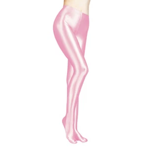 Women's High Waist Shiny Wetlook Stockings Dance Tights Opaque Pantyhose Hosiery - Picture 1 of 17