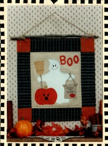 Just Boo tiful Wall Quilt Pattern Folk Art Cottage Trick or Treat Ghost Hallow - Picture 1 of 3