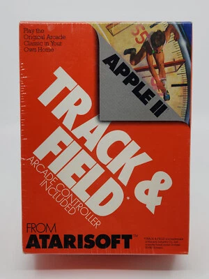 Disco de videogame AtariSoft Apple II na caixa - Track & Field - Novo lacrado - Imagem 1 de 2