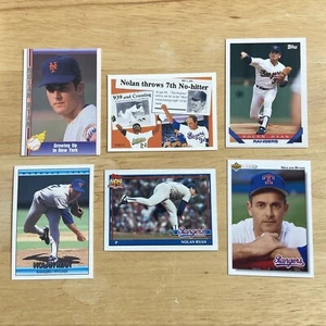 Nolan Ryan 6 Baseball Card Lot Rangers Topps Upper Deck Donruss Pacific - Picture 1 of 1