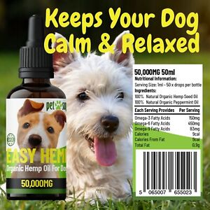 Hemp Oil For Dogs | Joint & Calming Support | 50ml Bottle | 50,000mg