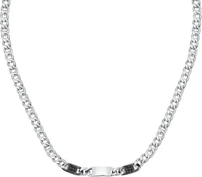 Collana Morellato Uomo Acciaio Catena Cristalli Neri _SATX01 - Immagine 1 di 4