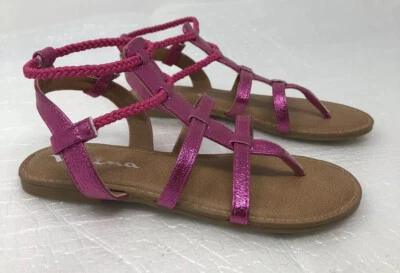 Sandalias Gladiador Nina Niños Jóvenes Niñas Talla 3 Rosa Foto 1 de 4