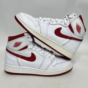 Nike Air Jordan 1 Retro High OG GS “Red Metallic” 575441-103 6Y/Women’s 7.5 Worn - Picture 1 of 10