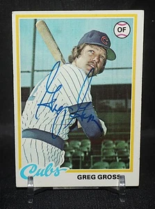 1978 TOPPS BASEBALL GREG GROSS CHICGO CUBS #397 SIGNED AUTOGRAMM - Bild 1 von 2