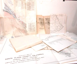 Collection California Mining Minerals Mines Geology Maps Booklets 1920's-1940's - Picture 1 of 17