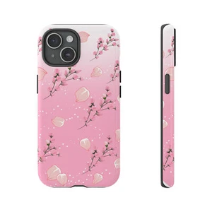 Floral Tough Phone Case - Pink Blossom Design - Picture 1 of 16