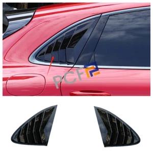 For Porsche Macan 2014-2022 Glossy Black C-pillar Rear windshield Louver cover - Picture 1 of 12
