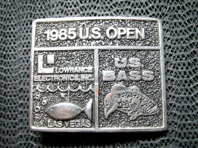 LOWRANCE FISH FINDER 1985 U.S. OPEN U.S. BASS LAS VEGAS ¡HEBILLA DE CINTURÓN! ¡VINTAGE! Foto 1 de 4