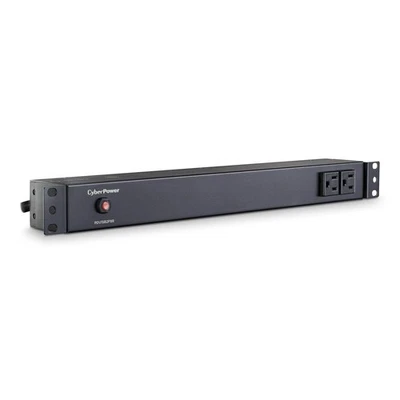 PDU15B2F8R Basic PDU, 100-125V, 15A (Derated to 12A), 10 Outlets, 1U Rackmount - Image 1 of 4