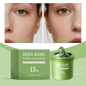 Holy Basil Bubble Deep Mask for all skin types Deep Cleaning Facial Mask 90g❀ - Picture 1 of 11