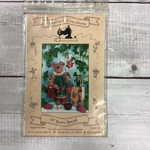 Inspired Creations Sewing Craft Pattern Beary Special Stuffed Bear Animal UNCUT - Picture 1 of 3