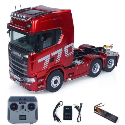 Hot Sale KABO 1:14 Scania770S 100 RC Tractor Truck 6x6 2Speed Differential Lock - Image 1 of 4