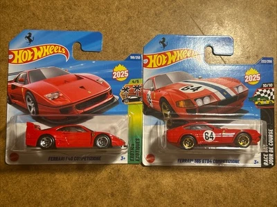 Hot Wheels Ferrari F40 Competizione 2025 + Ferrari 365 GTB4 Competizione 2025 . - Immagine 1 di 3