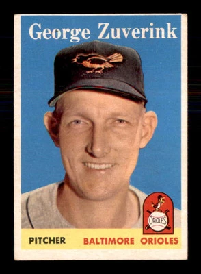 1958 Topps #6 George Zuverink  VG/VGEX X2840178 - Image 1 of 3