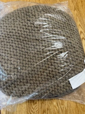 Pottery Barn Colossal Puf Tejido Slipcover 20”x18” SIN Inserto Foto 1 de 4