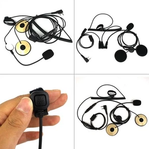 Brand New Microphone Headset Practical UV5 BF-480 490 2-Pin Helmet Mic - Zdjęcie 1 z 11