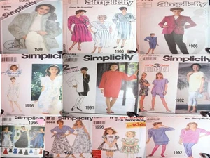 Simplicity vintage 80's/90's dresses sewing patterns Uncut Your choice S - Picture 1 of 21