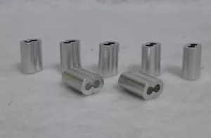 50 Aluminum 3/32" Sleeves Garage Door Cable Wire Swage Bulk Crimp Repair Replace - Picture 1 of 1