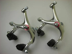 1 PAIR 700C ROAD BIKE BICYCLE ALUMINUM SIDE PULL CALIPER BRAKE FRONT + REAR - Picture 1 of 5