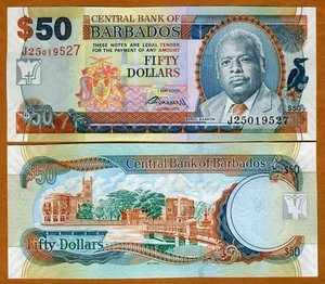Barbados, 50 dólares, 1-5-2007, (firma 2009), P-70 (70b), unc - Imagen 1 de 1