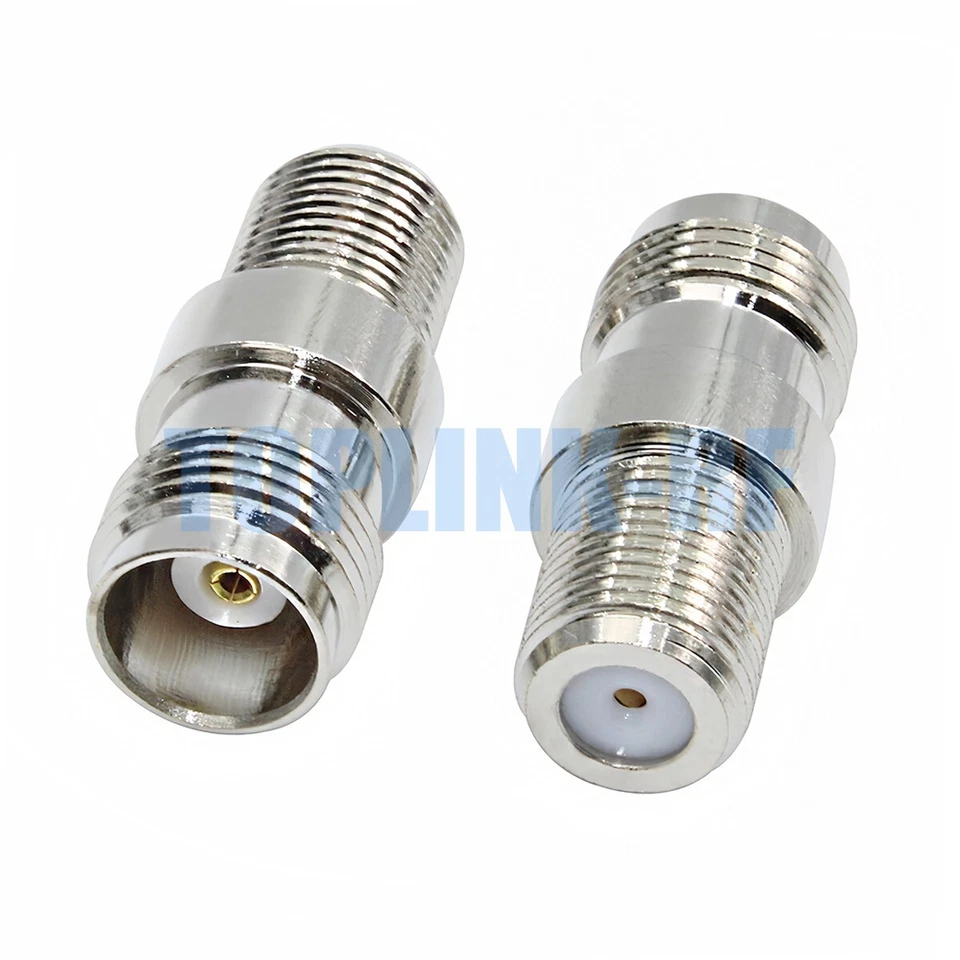 10x TNC Female to F Female Jack Straight RF Adapter Coax Coaxial Connector - Image 1 of 4