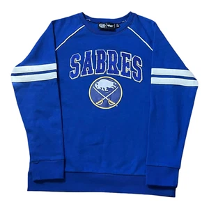 Felpa donna G-lll NHL Buffalo Sabres 4HER Carl Banks blu taglia large nuova con etichette - Foto 1 di 4