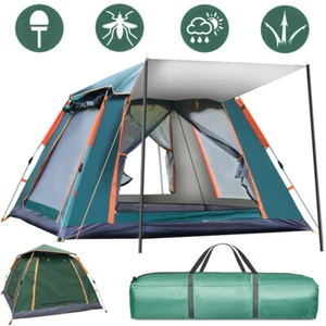Pop-Up Zelt 3-4 Personen Mann Automatik Zelt Camping Doppelschicht Wasserdich DE - Bild 1 von 20