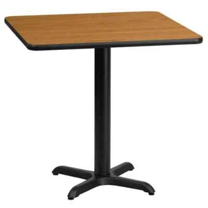 24 in. Square Natural Laminate Table Top with 22 in. x 22 in. Table Height Base - Picture 1 of 5
