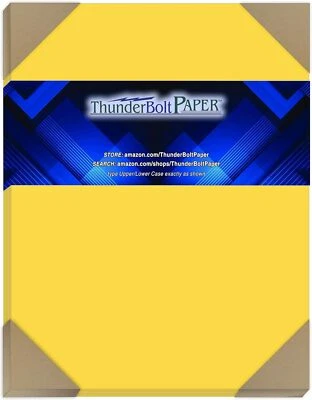 THUNDERBOLT PAPER Golden Yellow Paper – 65# Cover Weight for Printing, Crafts, and DIY Projects