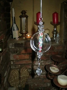 DÄNISCHE LUXUS MULTI JUWELEN KRISTALLKUGEL CHRISTBAUMSCHMUCK, ORNAMENT  - Bild 1 von 1