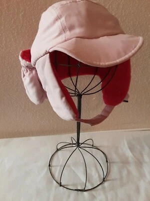 Wonder Nation Girls Pink Trapper Hat & Mitten Set W/Dark Pink Lining OSFM! BNWT! - Image 1 of 4