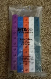 ETA Cuisenaire Snap Cubes- Math Counting Set of 100 ETA - Picture 1 of 2