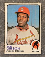 1973 TOPPS BASEBALL CARD BOB GIBSON #190 CARDINALS, CENTERED NEAR MINT GEM! #1