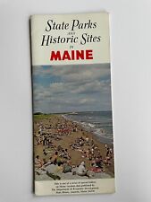 Brochure livret touristique vintage parcs d'État et sites historiques du Maine années 50 années 60