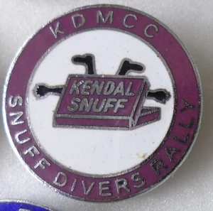 K.D.M.C.C. SNUFF DIVERS RALLY Enamel Pin Badge MotorCYCLE KENDAL DISTRICT pw - Picture 1 of 2
