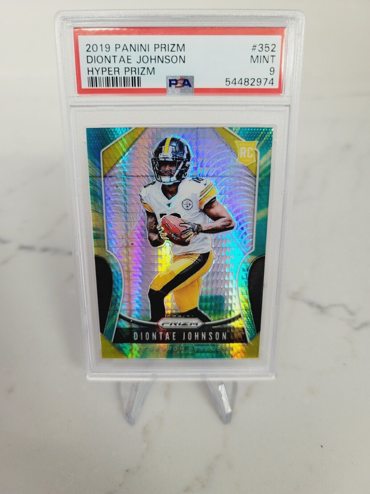 2019 Diontae Johnson Rookie Green Hyper Prizm /175 PSA 9! Steelers RC! 
