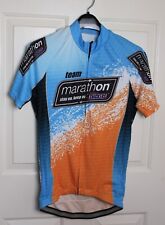 Zoca Cycling Jersey Adult Medium Blue Full Zip Marathon Polyester Pockets