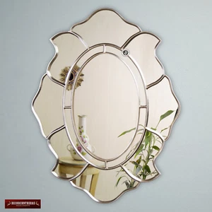 Silver Oval Accent Wall Mirror from Peru, Decorative Oval Mirror for wall decor - Picture 1 of 7