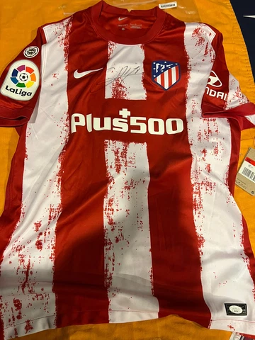 Antoine Griezmann Autographed Signed Atletico de Madrid Nike Jersey JSA COA Cover