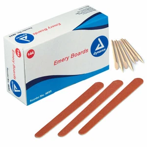 Double Sided Manicure Nail File Emery Boards Box of 144, Free 10 or 20 Sticks & - Picture 1 of 1