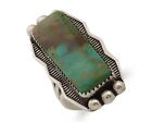 Navajo Hamdmade Ring 925 Silver Southwest Turquoise Signed D C.80's