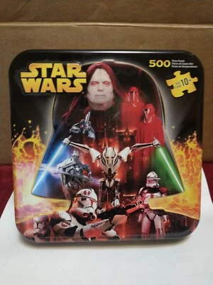 Star Wars 500 piece puzzle double sided Jedi vs Sith Helmet shaped 2005 Hasbro - Image 1 of 4
