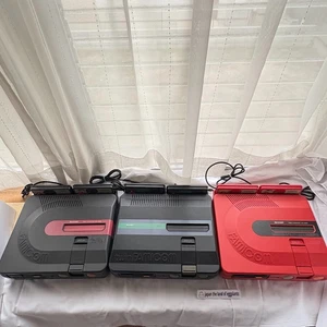 Twin Famicom Sharp Nintendo AN-505BK / 500R / 500B Console Tested Japan New Belt - Picture 1 of 102